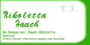 nikoletta hauch business card